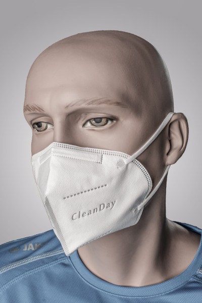 CleanDay CD1003 FFP2 Mundschutz Masken mit Ohrschutzclips - CE 2834